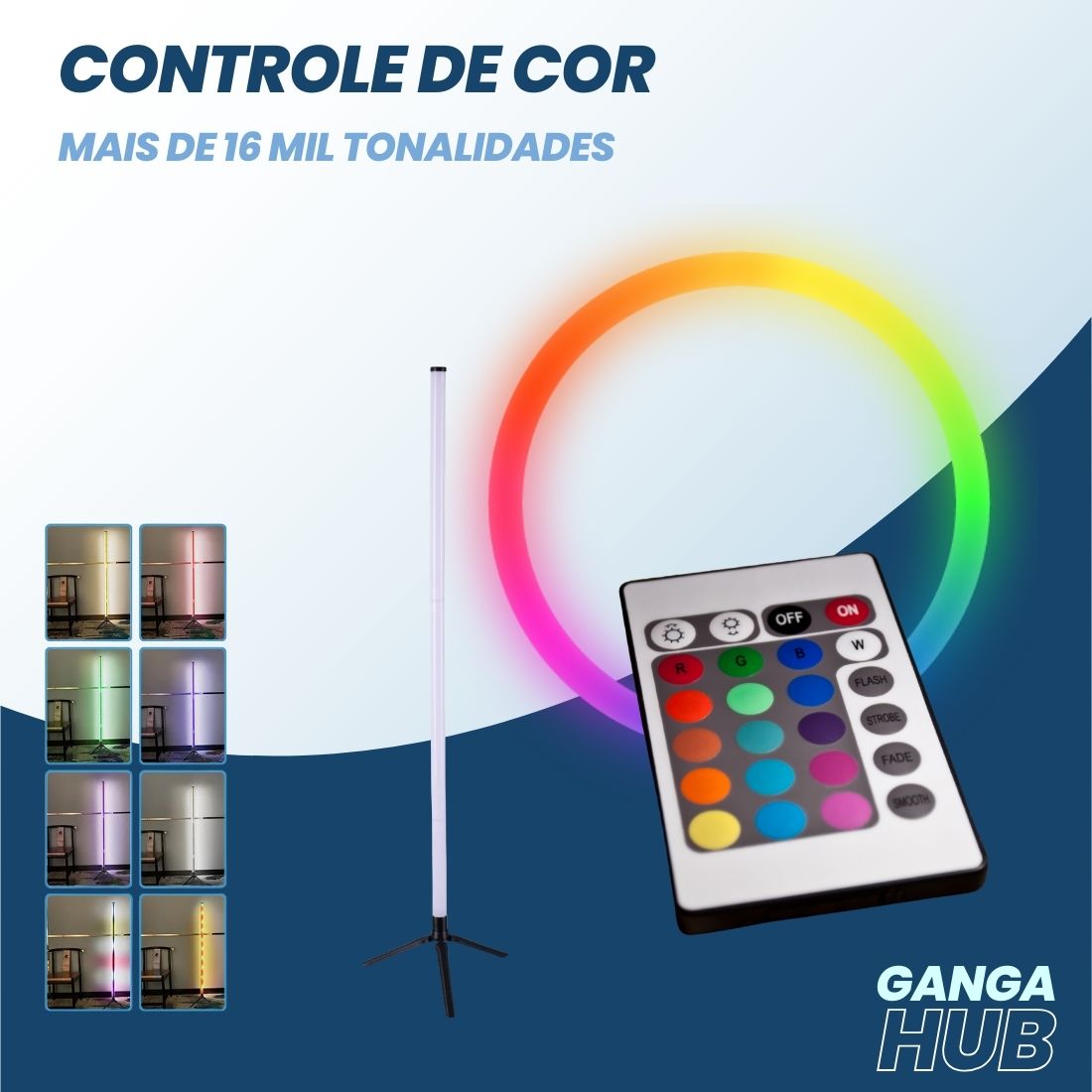 GlowEdge Vibe - Atmosfera imersiva com 16 milhões de cores