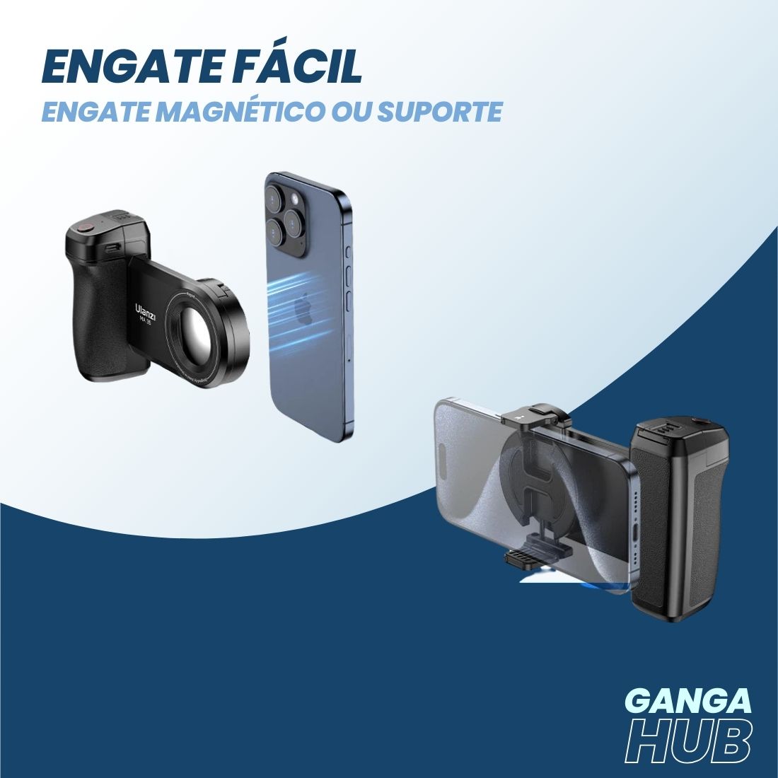 GripMaster - Ulanzi Estabilizador Ergonômico conteúdos vertical e horizontal