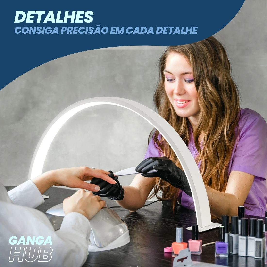 HaloDesk - A Lâmpada de Mesa para Beleza que Elimina as Sombras.