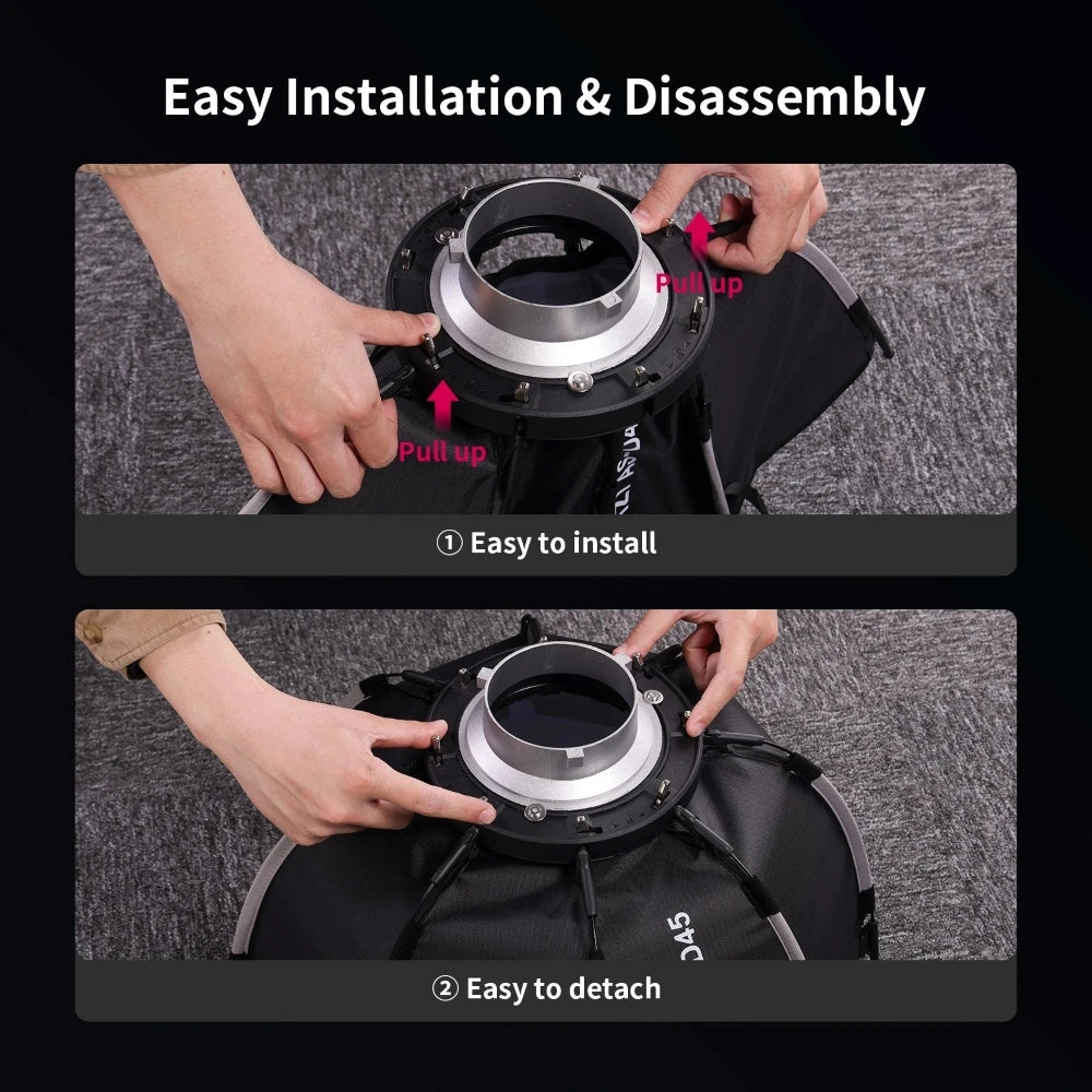 OctaPop Pro - Monte e Desmonte Sua Iluminação de Estúdio em 15 Segundos