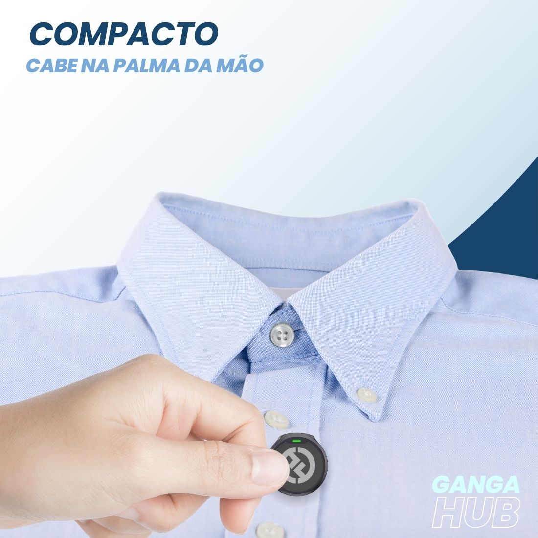 "Microfone de Lapela Sem Fio Hollyland Lark M2 Combo, Eleve a Qualidade das Suas Gravações, 2,4 GHz, Disponível na Gangahub"
