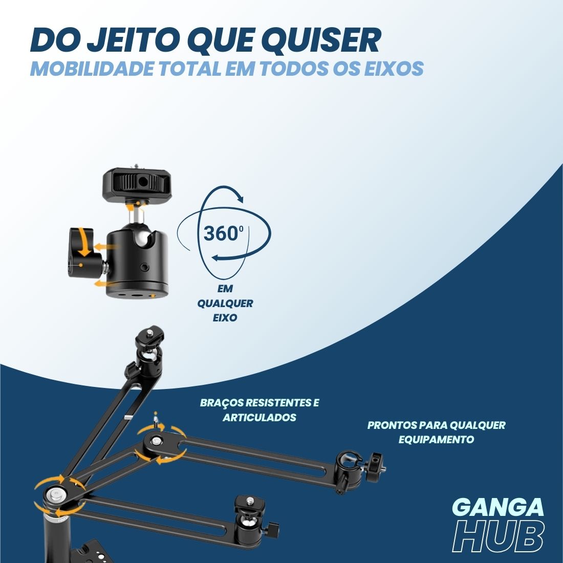 HydraCreator SUP - Suporte aéreo multifuncional para câmeras, luzes e microfones