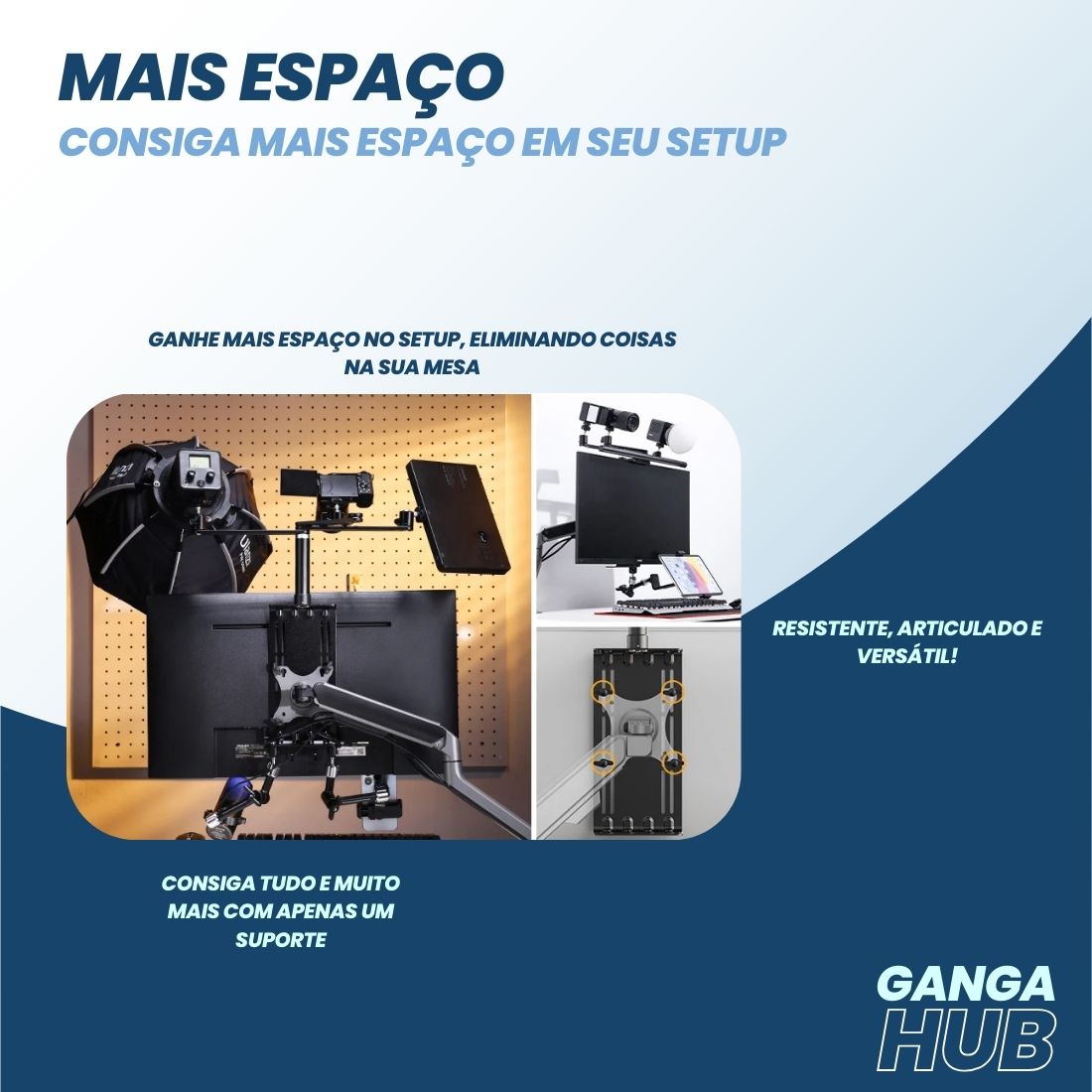 HydraCreator SUP - Suporte aéreo multifuncional para câmeras, luzes e microfones