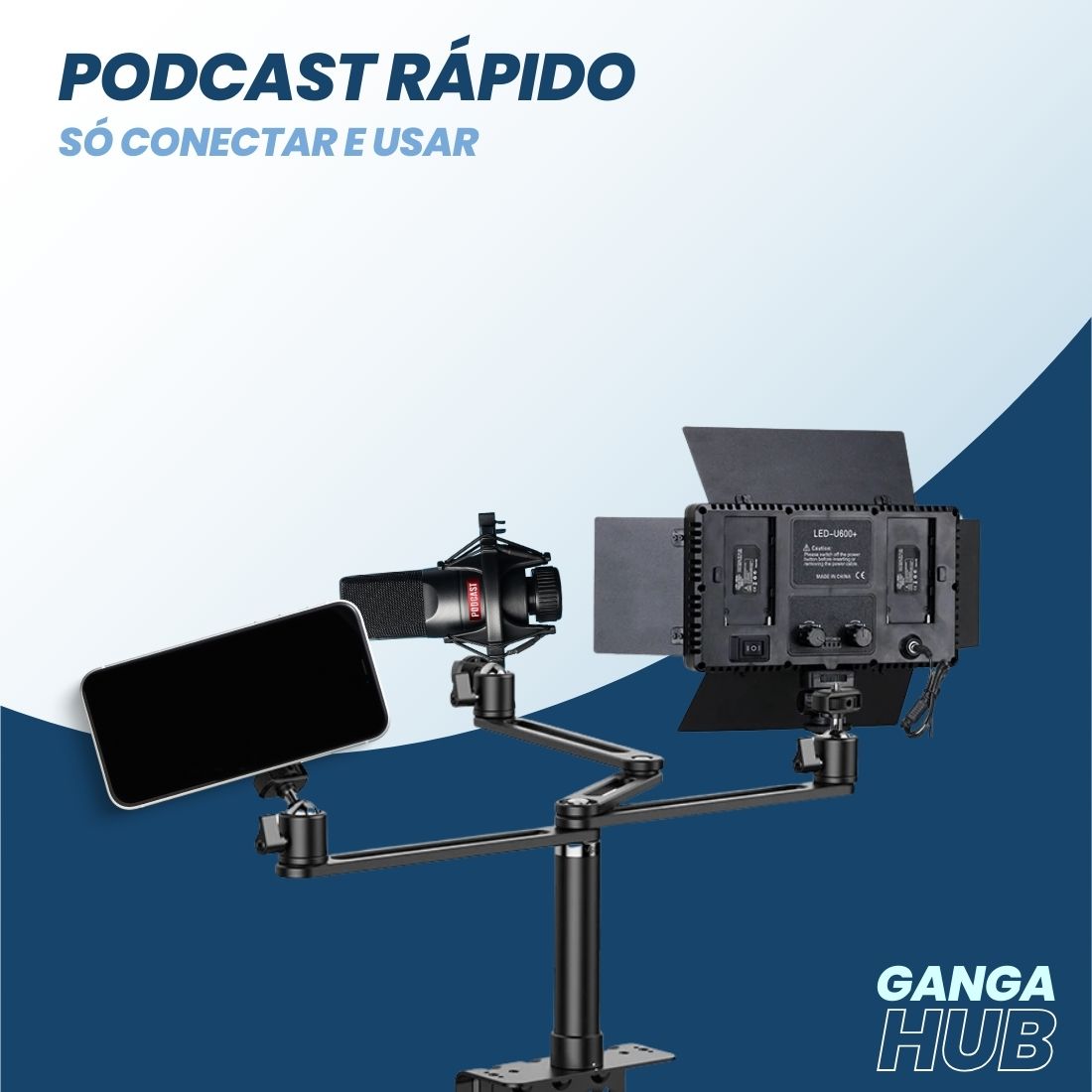 HydraCreator SUP - Suporte aéreo multifuncional para câmeras, luzes e microfones