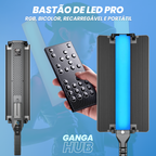 Iluminação Bastão Led Rgb 4400 mah portátil com bolsa e acessórios | Ganga Hub