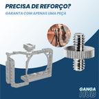 Kit 5 Adaptadores 1/4 -  Duplo Metálico para Tripés, Câmeras e Acessórios DSLR