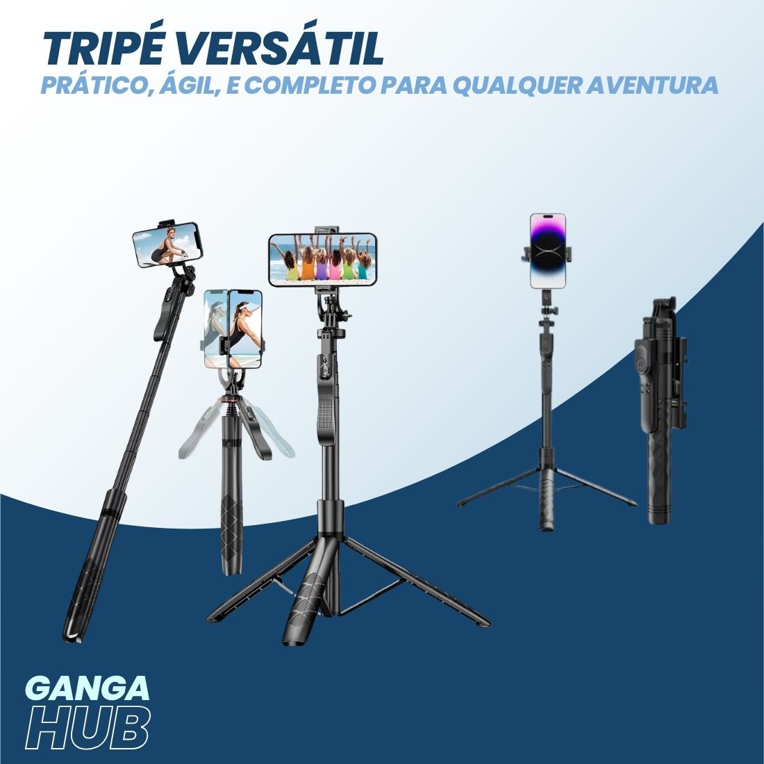 O Kit Engaja Pro - Bronze combina suporte inovador com rastreamento facial e tripé portátil para criadores em ascensão. Aprimore sua produção digital com facilidade e inovação.