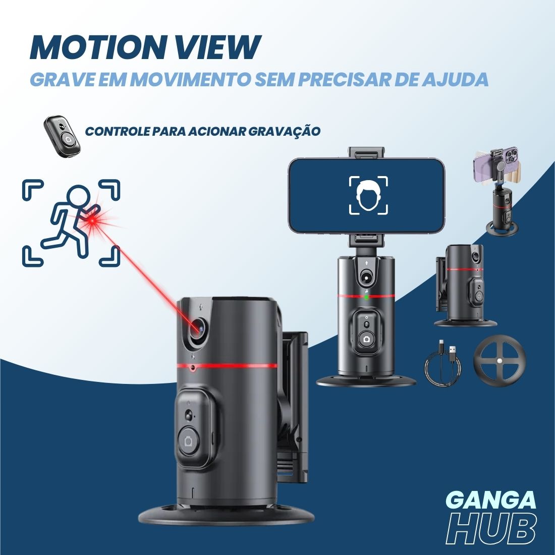 O Kit Engaja Pro - Bronze combina suporte inovador com rastreamento facial e tripé portátil para criadores em ascensão. Aprimore sua produção digital com facilidade e inovação.
