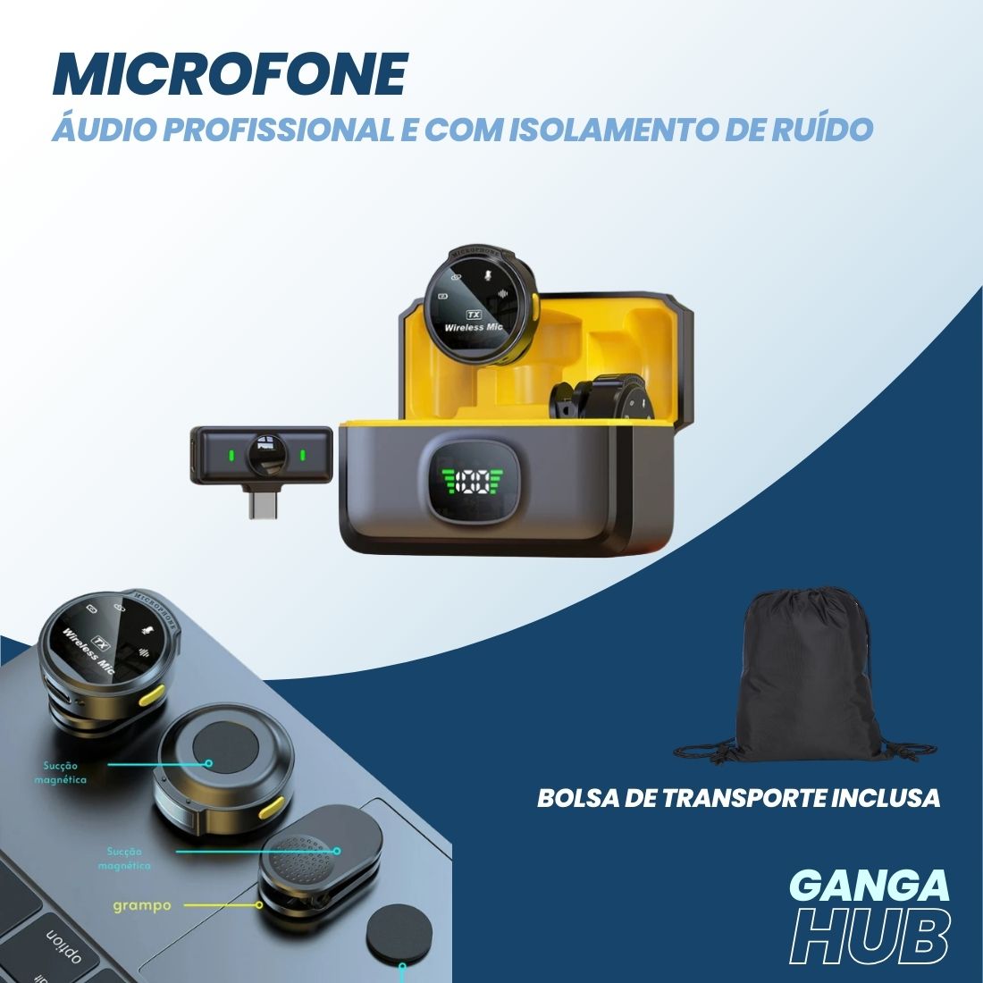 O Kit Engaja Pro - Bronze combina suporte inovador com rastreamento facial e tripé portátil para criadores em ascensão. Aprimore sua produção digital com facilidade e inovação.