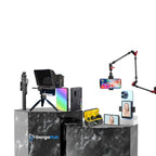 O Kit ROI Expert é perfeito para criadores de conteúdo e empresários que desejam fazer vídeos com qualidade profissional. Inclui teleprompter, microfone de lapela, espelhamento de celular e mais.