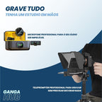O Kit ROI Expert é perfeito para criadores de conteúdo e empresários que desejam fazer vídeos com qualidade profissional. Inclui teleprompter, microfone de lapela, espelhamento de celular e mais.