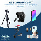O Kit ROI Expert é perfeito para criadores de conteúdo e empresários que desejam fazer vídeos com qualidade profissional. Inclui teleprompter, microfone de lapela, espelhamento de celular e mais.