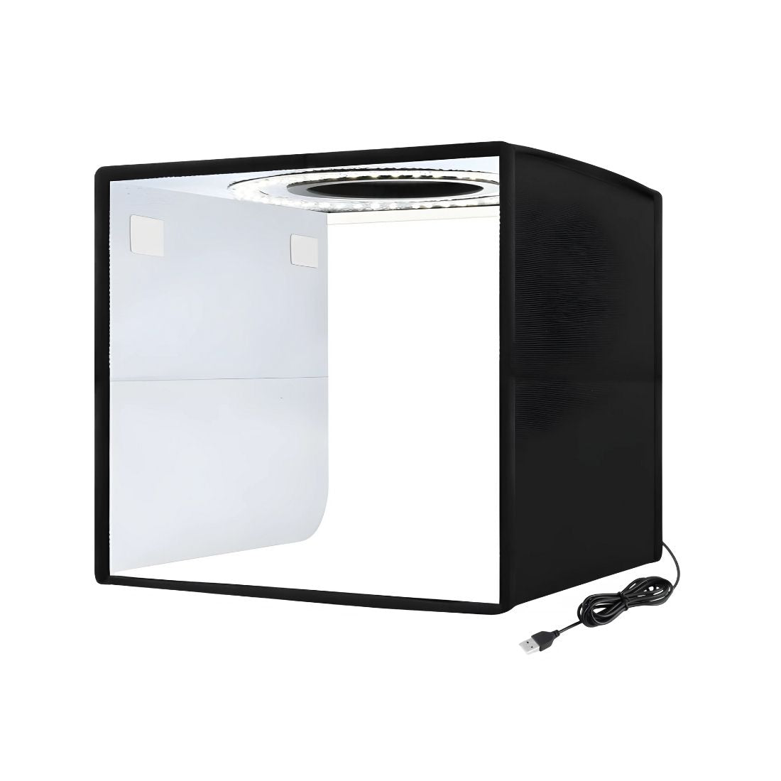 LumiBox 360 - Estúdio Portátil com Iluminação CRI 97, ideal para fotografia profissional de produtos pequenos. Inclui 12 cores de fundo para versatilidade e precisão nas imagens. Disponível na Gangahub, seu hub de soluções visuais