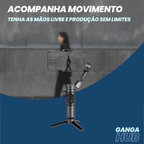 MasterGrip F8 - Gimbal Estabilizador 3 Eixos com Funções Inteligentes e Haste de Extensão