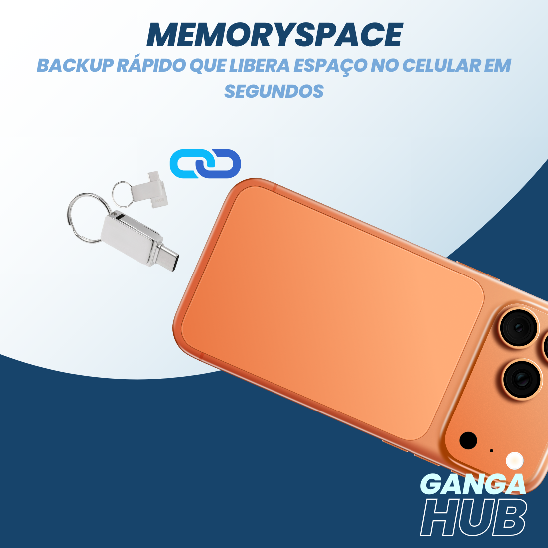 Pen Drive  Para Celular Tipo C Dual Drive Para Backup Android e Iphone