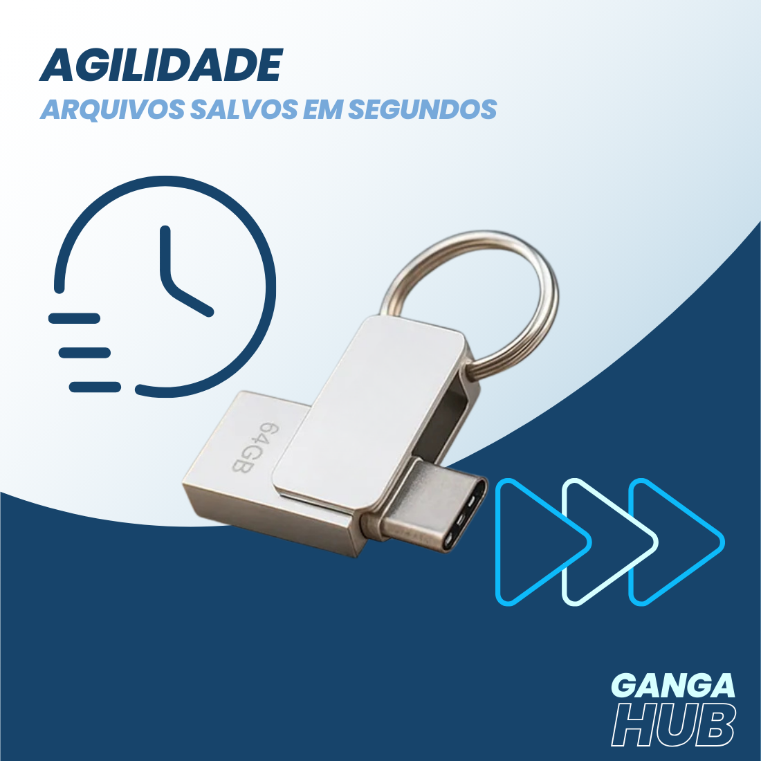 Pen Drive  Para Celular Tipo C Dual Drive Para Backup Android e Iphone