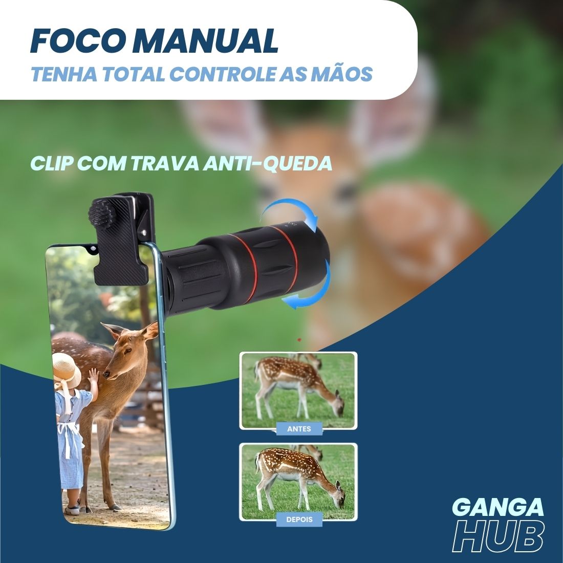 MobileScope 18x - Sua câmera do celular com visão de longo alcance