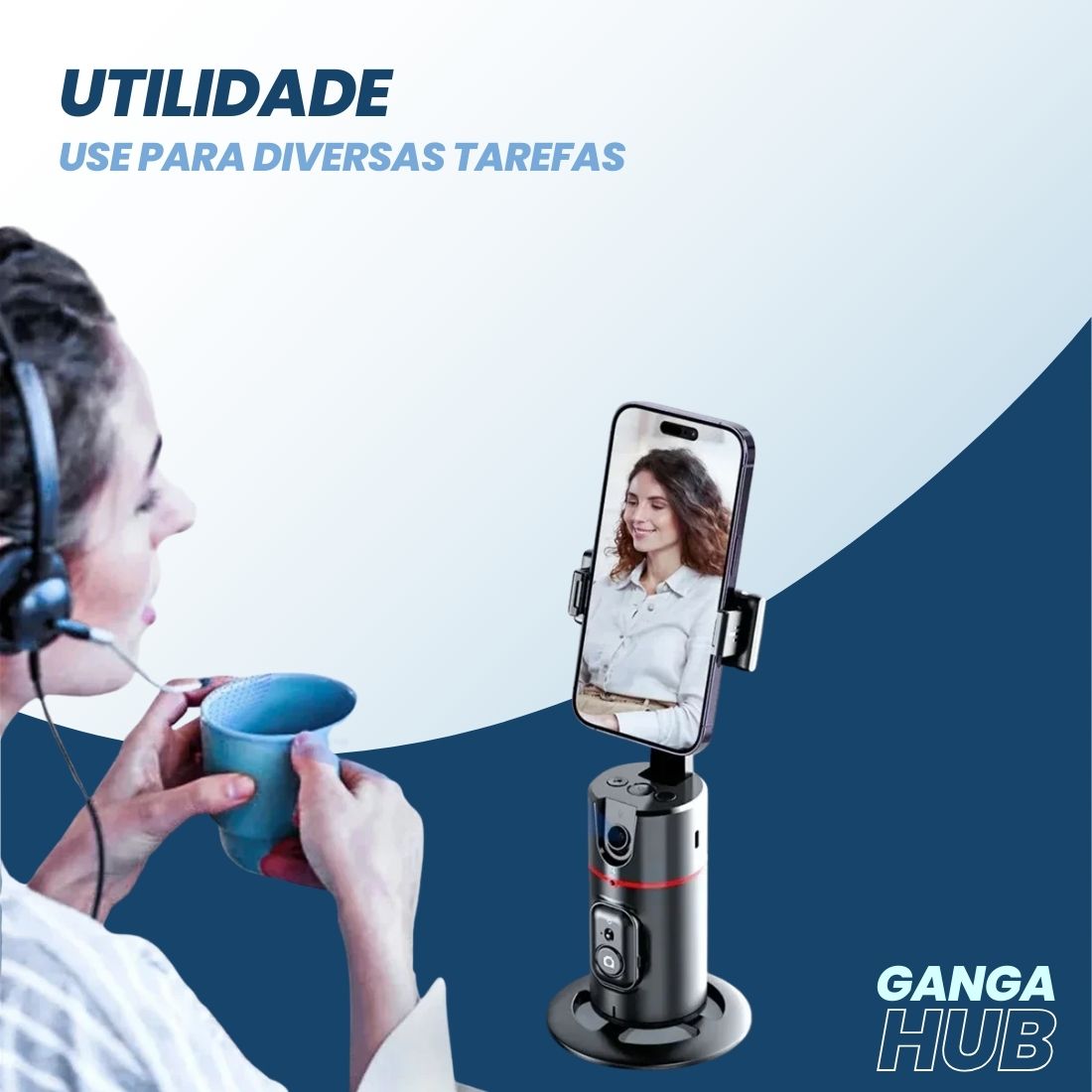 MotionView Plus - Gimbal Inteligente com IA e Rastreamento 360°