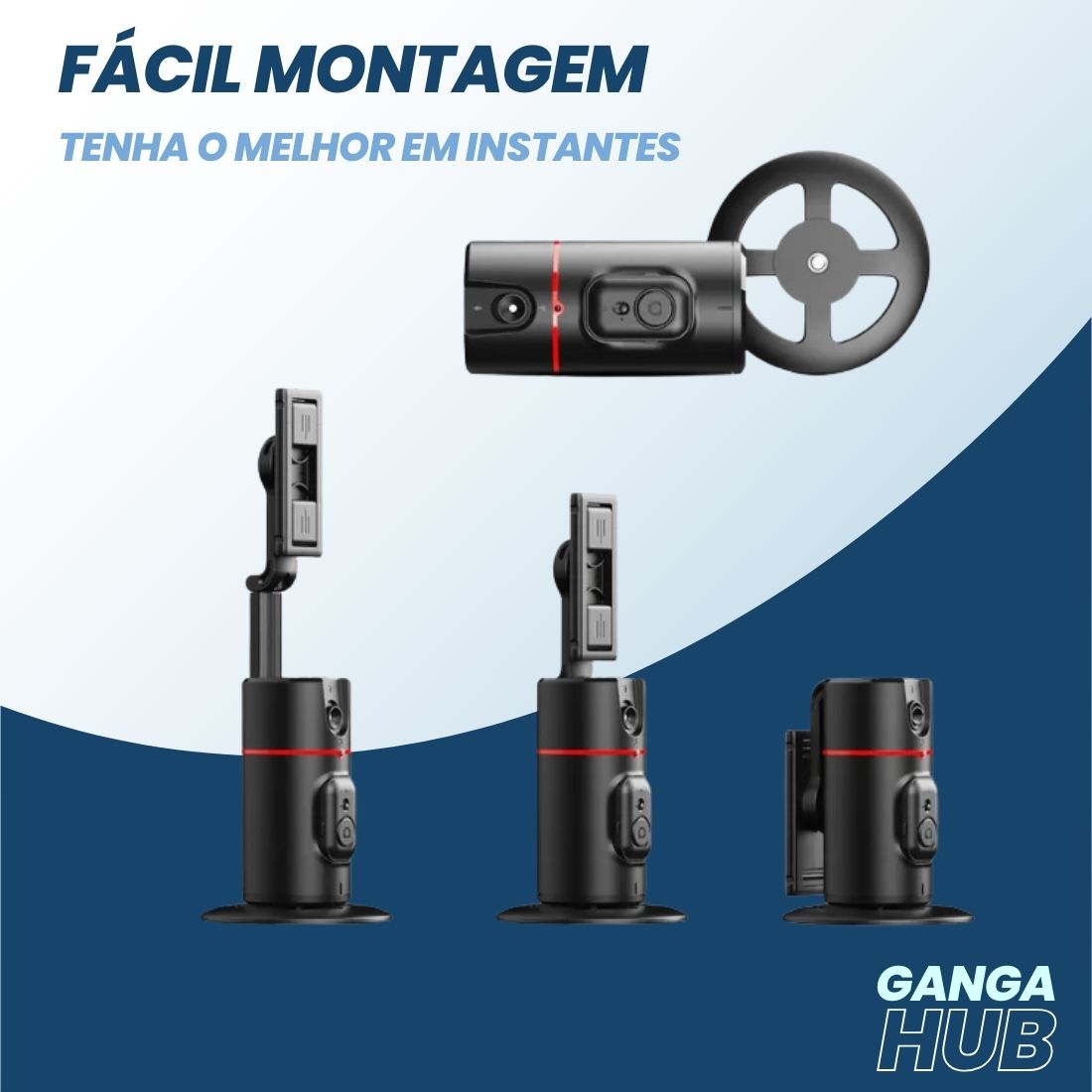 MotionView Plus - Gimbal Inteligente com IA e Rastreamento 360°