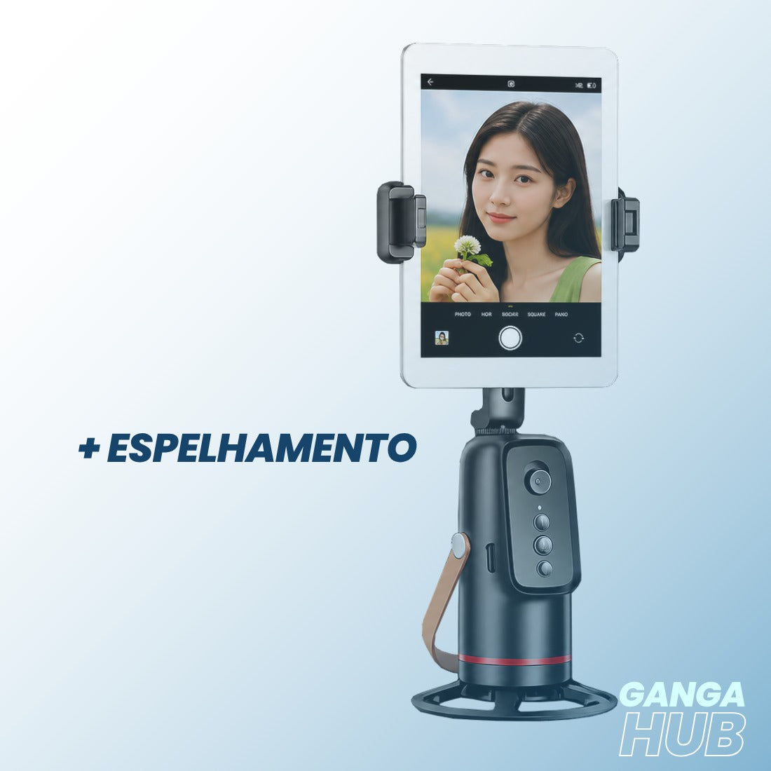 Suporte Tripé Inteligente 360° Rastreamento Facial Sem App