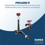 ProArm 11 - Braço Mágico Articulável Ajustável com Super Grampo para Câmeras e Acessórios