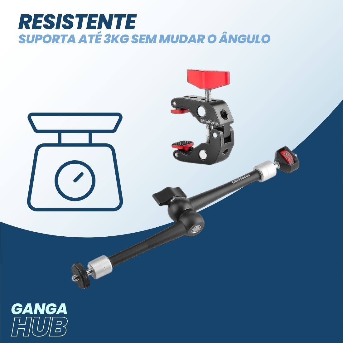 ProArm 11 - Braço Mágico Articulável Ajustável com Super Grampo para Câmeras e Acessórios
