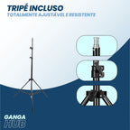 Aprimore suas sessões de fotografia com o ProLight Studio, um softbox de iluminação com tripé ajustável. Ideal para estúdios e criadores de conteúdo. Compatível com lâmpadas E27. Disponível na Gangahub.