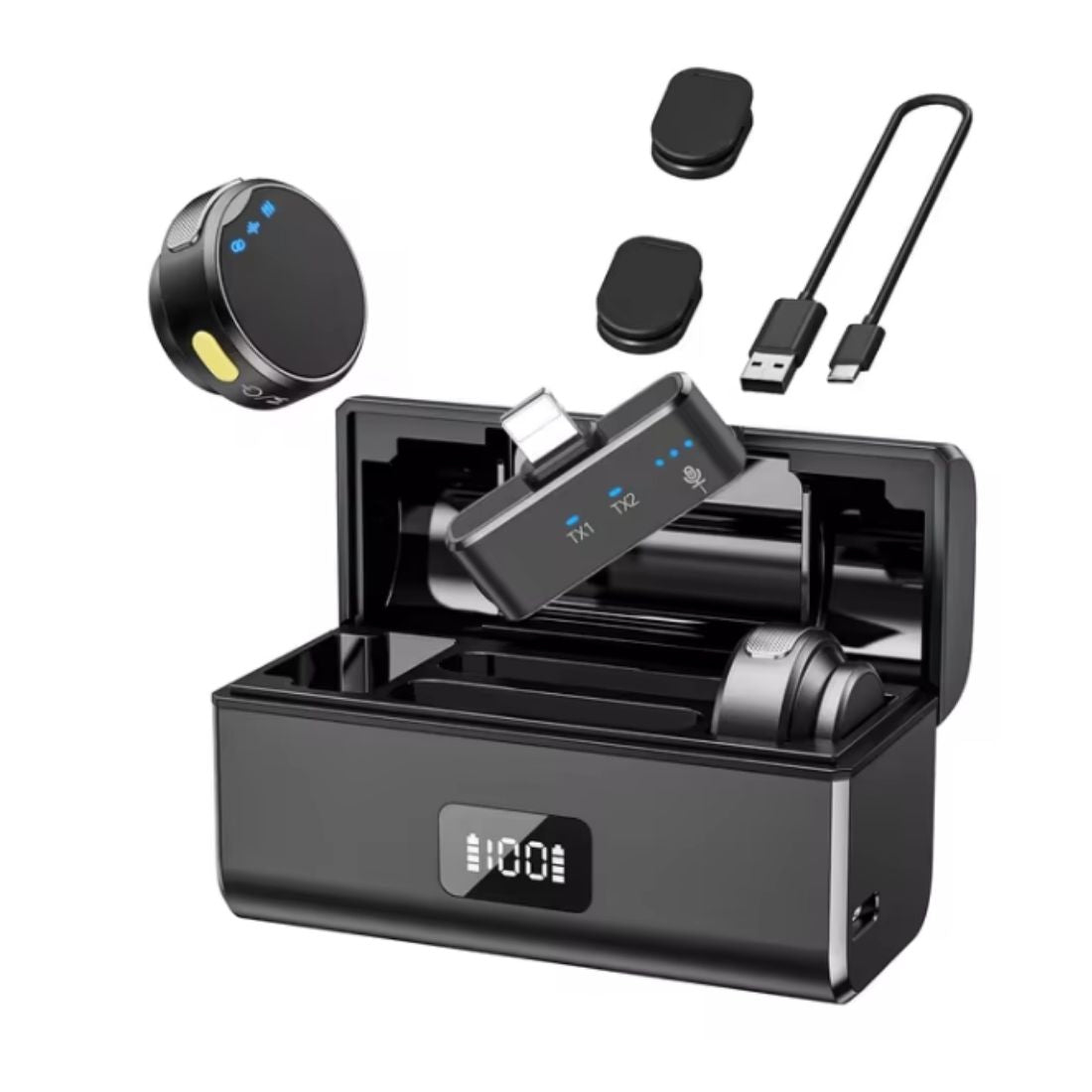 ProMic X - Microfone de Lapela Tecnologia 2.4G para iPhone e Android com Cancelamento de Ruído