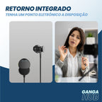 ProMic X - Microfone de Lapela Tecnologia 2.4G para iPhone e Android com Cancelamento de Ruído