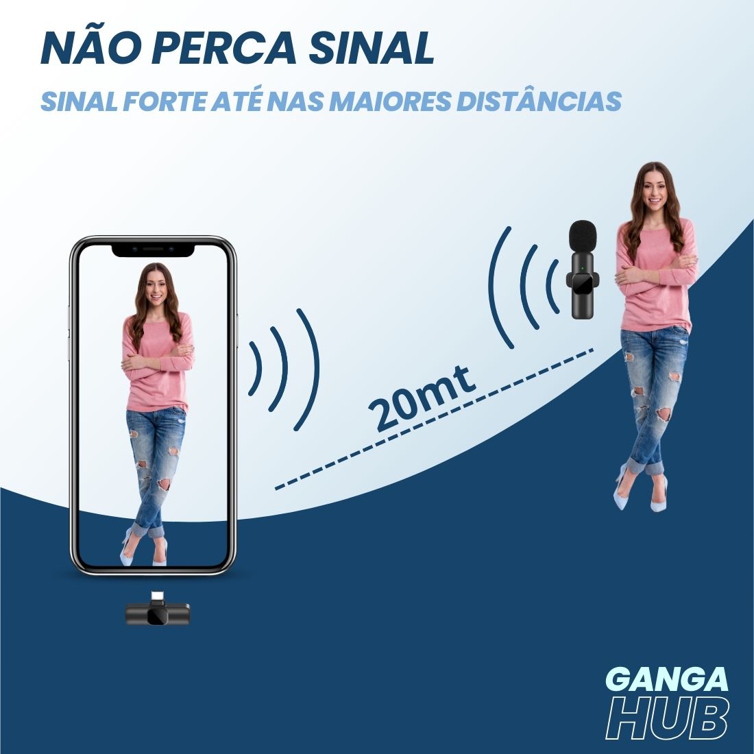 ProSound Mini - Microfone de Lapela Sem Fio Ideal para iPhone, Android, Lives e Gravações