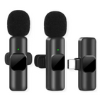 ProSound Mini Microfone de Lapela Sem Fio Ideal para iPhone, Android, Tipo-C e Lightning, microfone profissional para gravação de áudio de alta qualidade, live streams, entrevistas e vídeos. Compacto, portátil e com cancelamento de ruído para captar som nítido e claro em qualquer ambiente. Compatível com dispositivos móveis, como smartphones e tablets, com bateria recarregável e alcance de transmissão de até 20 metros. Perfeito para criadores de conteúdo e profissionais de áudio que precisam de mobilidade s