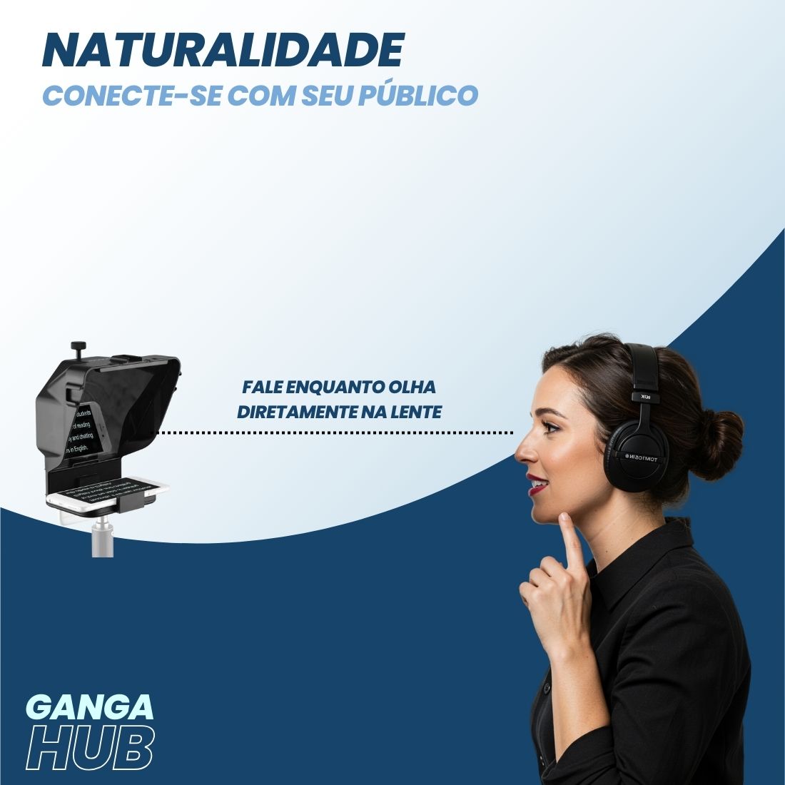 PromptVision v2 - Teleprompter para Smartphones e DSLRs com Controle Remoto