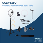 Ring Expert - Ring Light com Tripé Ajustável e Controle de Brilho