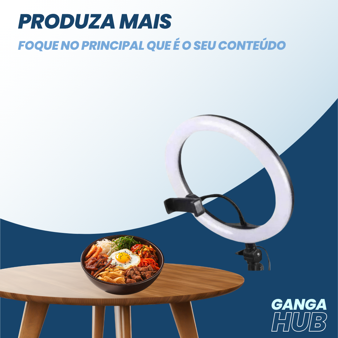 Ring Expert - Ring Light com Tripé Ajustável e Controle de Brilho