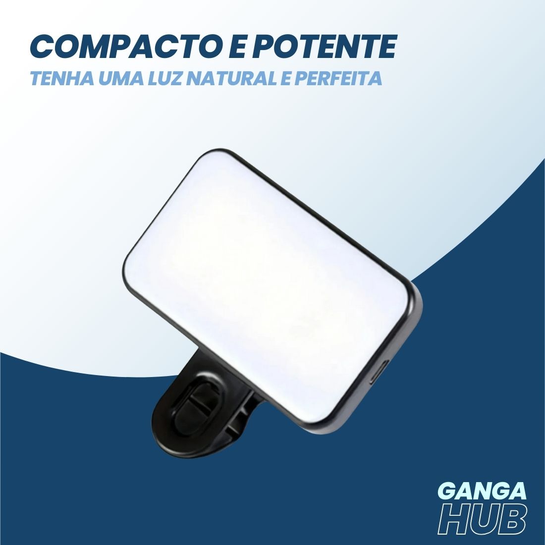 SelfieClip LED - Ilumine seu rosto com precisão e estilo em qualquer lugar