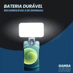 SelfieClip LED - Ilumine seu rosto com precisão e estilo em qualquer lugar