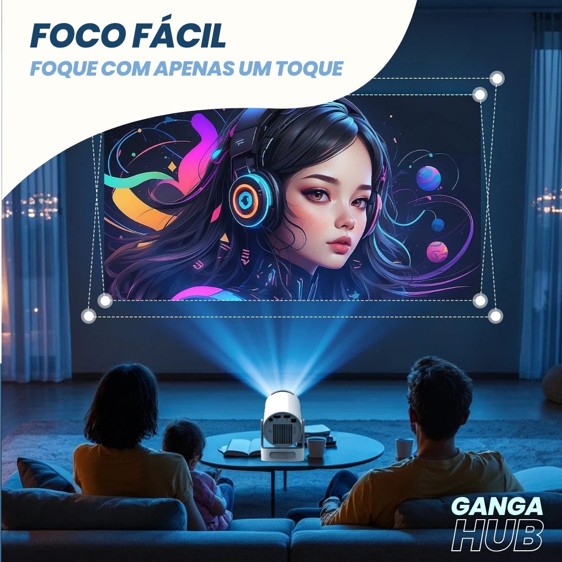 SmartCine 4K - Projeção inteligente com design compacto e silencioso