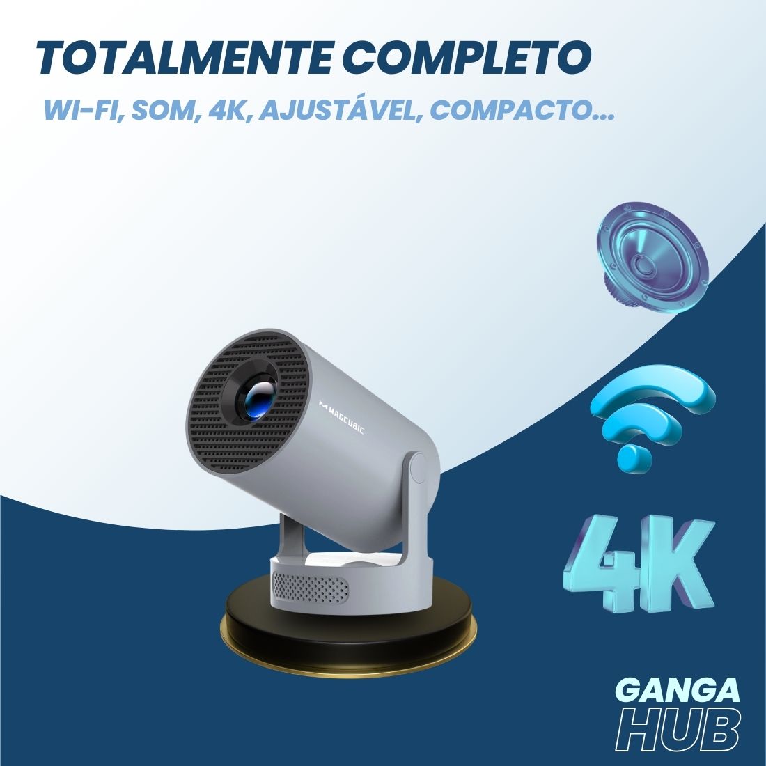 SmartCine 4K - Projeção inteligente com design compacto e silencioso