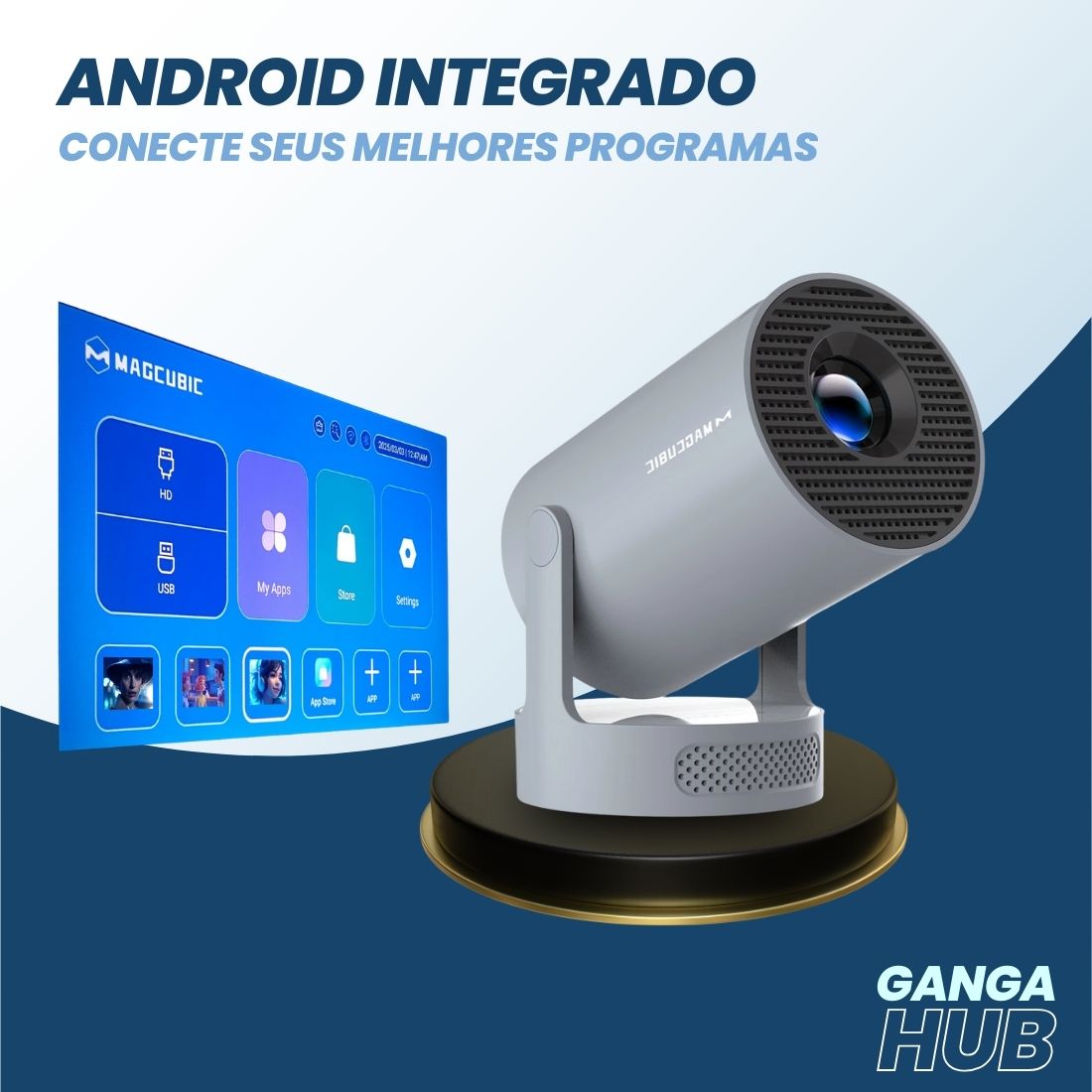 SmartCine 4K - Projeção inteligente com design compacto e silencioso