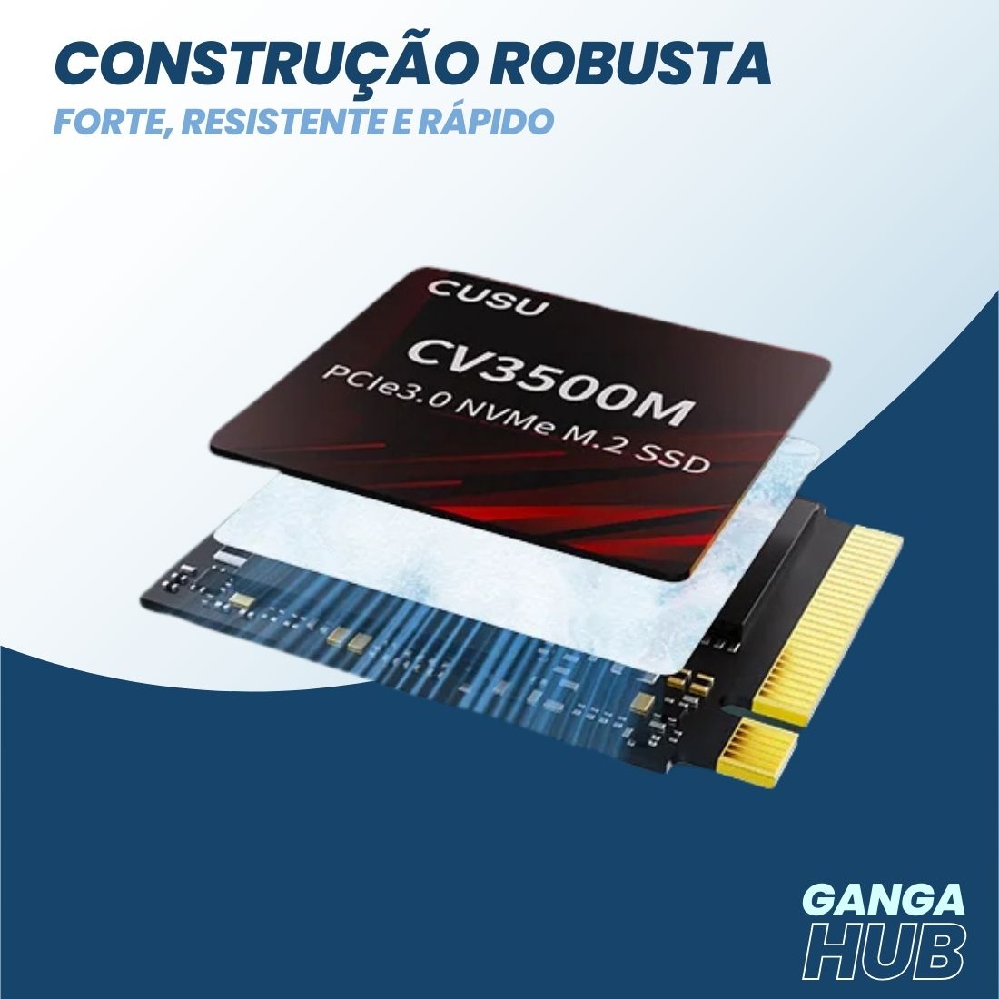 SSD Kingspec SpeedBoost M.2 NVME 2230 com 1TB de armazenamento, ideal para upgrade de Surface, Steam Deck, notebooks e desktops com alto desempenho.