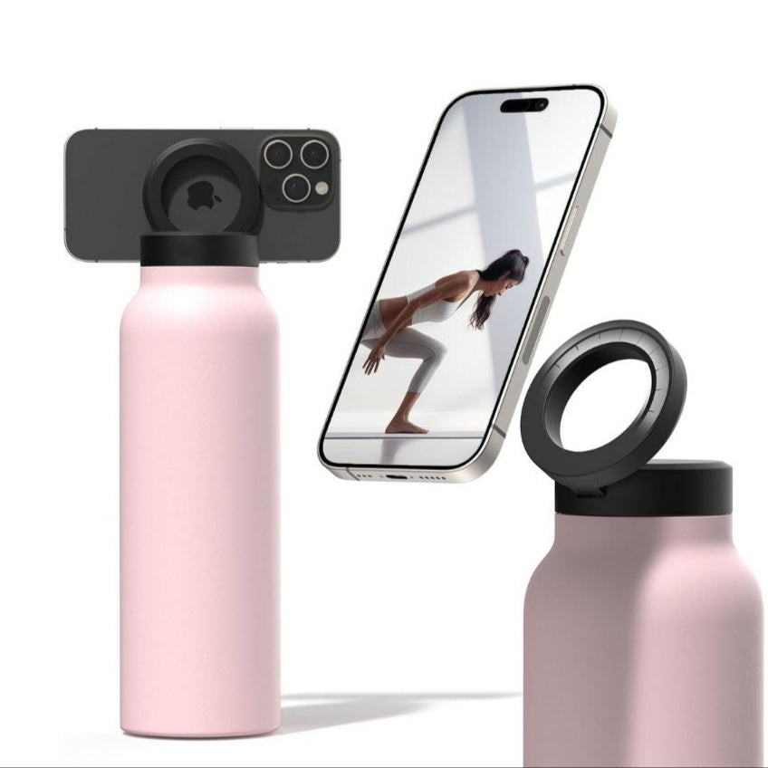 StanHub - Garrafa Térmica com Suporte Magnético para Celular