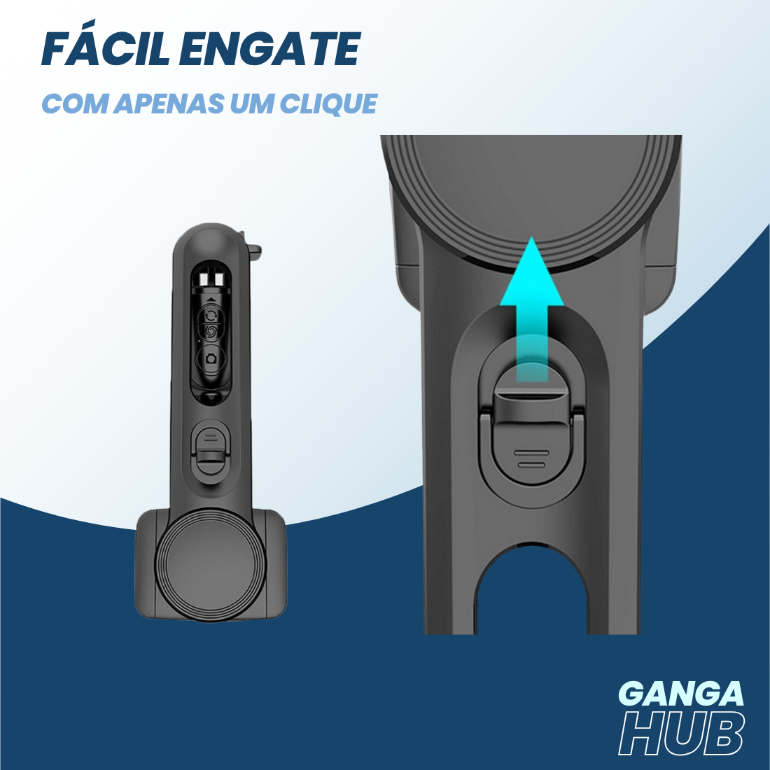 SteadyGim Pro - Gimbal Estabilizador Selfie Stick Bluetooth sem fio