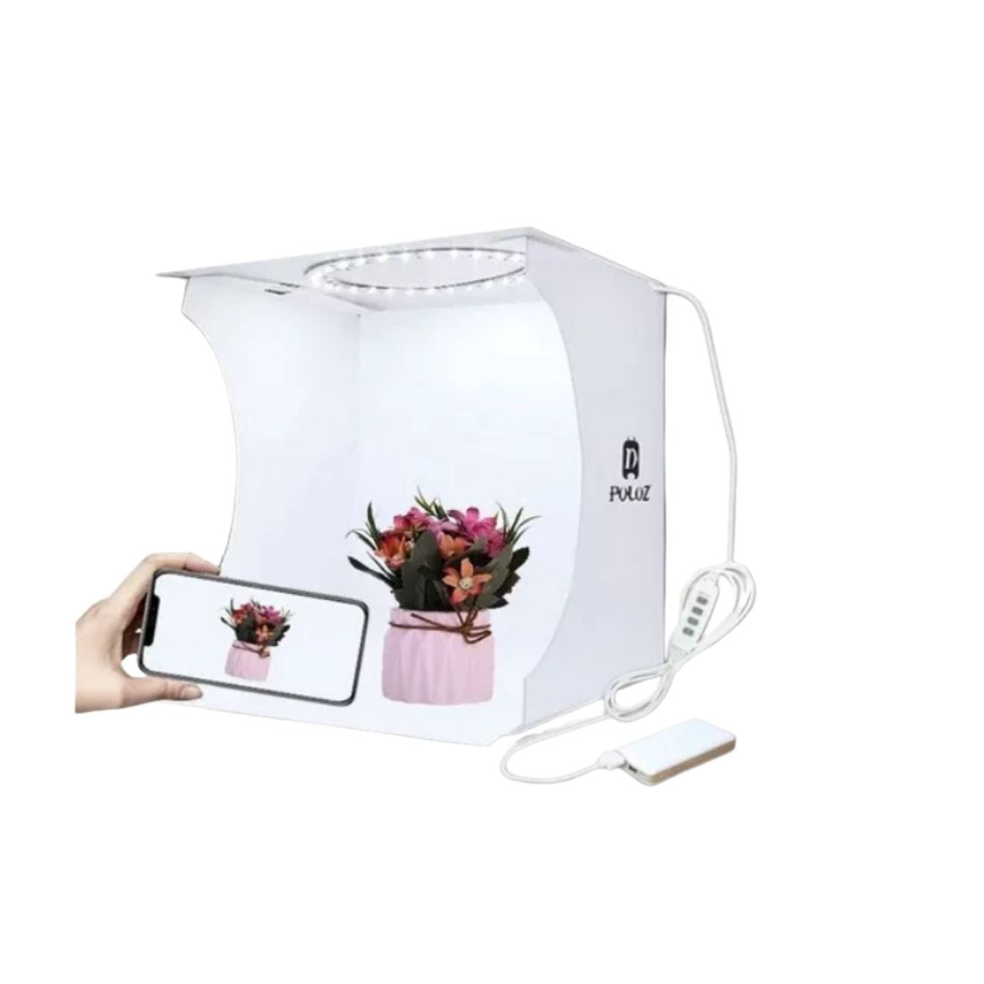StudioBox Pro LED - Mini Estúdio Fotográfico Dobrável com Iluminação Ajustável