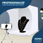 StudioBox Pro LED - Mini Estúdio Fotográfico Dobrável com Iluminação Ajustável