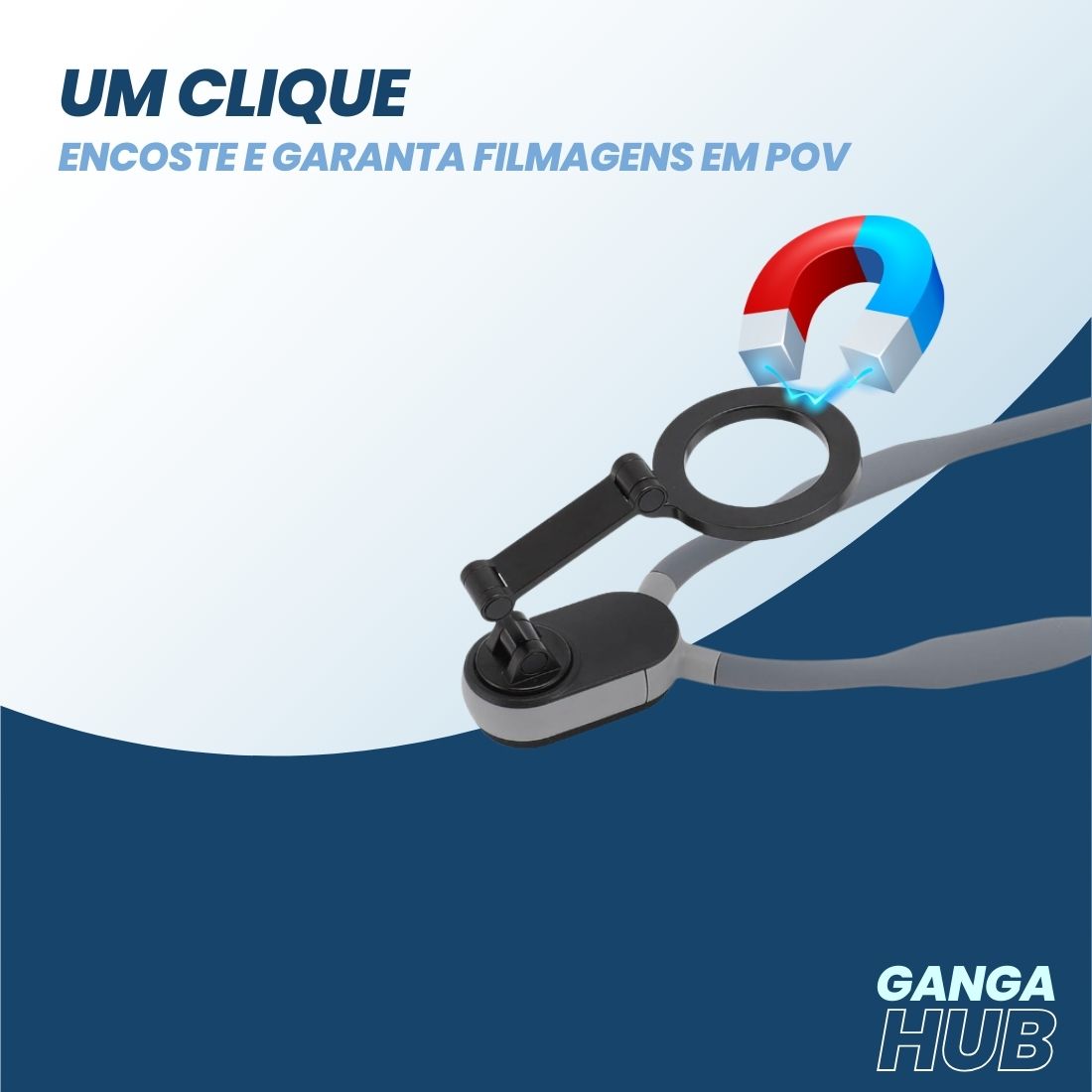 Suporte de Pescoço Magnético com Ajuste de Ângulo para Celular