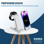 TriPower Dock - Carregue iPhone, AirPods e Apple Watch ao mesmo tempo