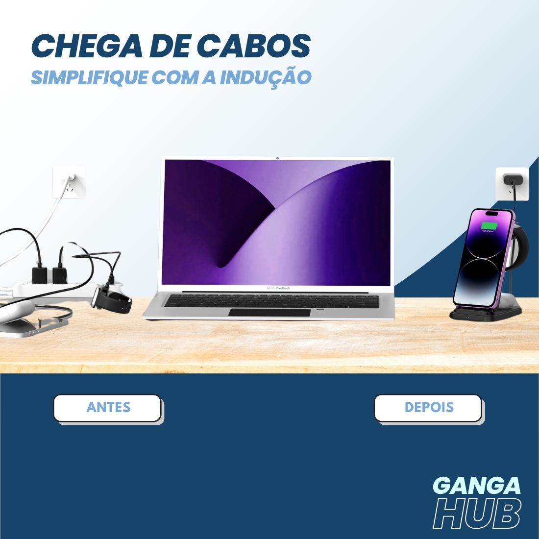 TriPower Dock - Carregue iPhone, AirPods e Apple Watch ao mesmo tempo