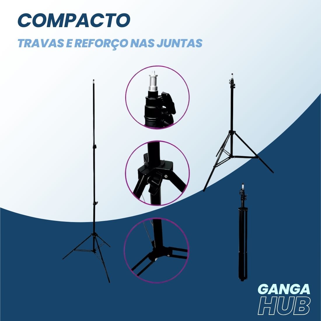 Aumente a qualidade e praticidade do seus videos com o Tripé Octa 360 Universal Versão Premium 1,70cm. Design flexível, controle Bluetooth universal, e estrutura robusta em alumínio para estabilidade superior. Ideal para criadores de conteúdo. Descubra mais!