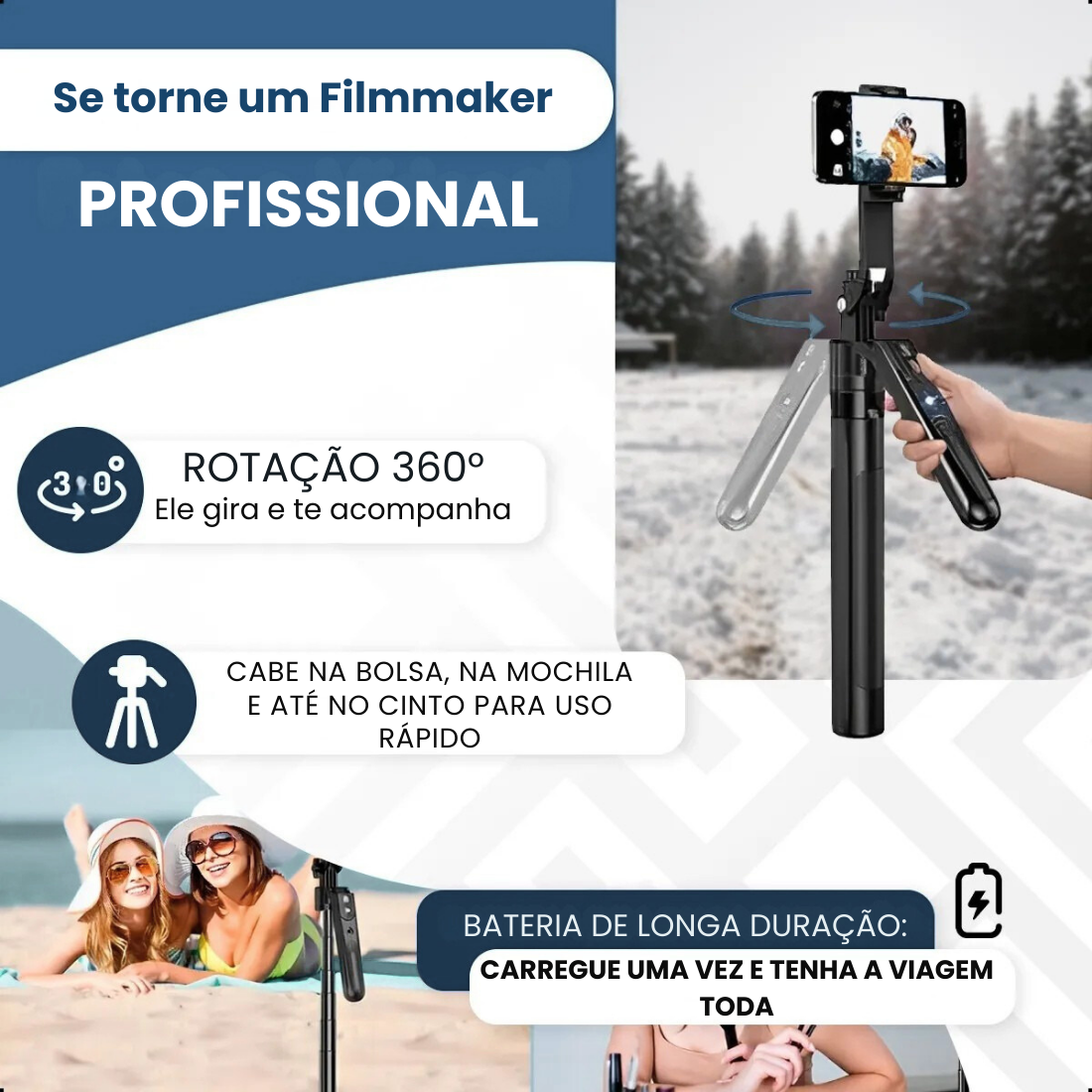 Kit Creator AI Pro - Seu Cameraman com Teleprompter.