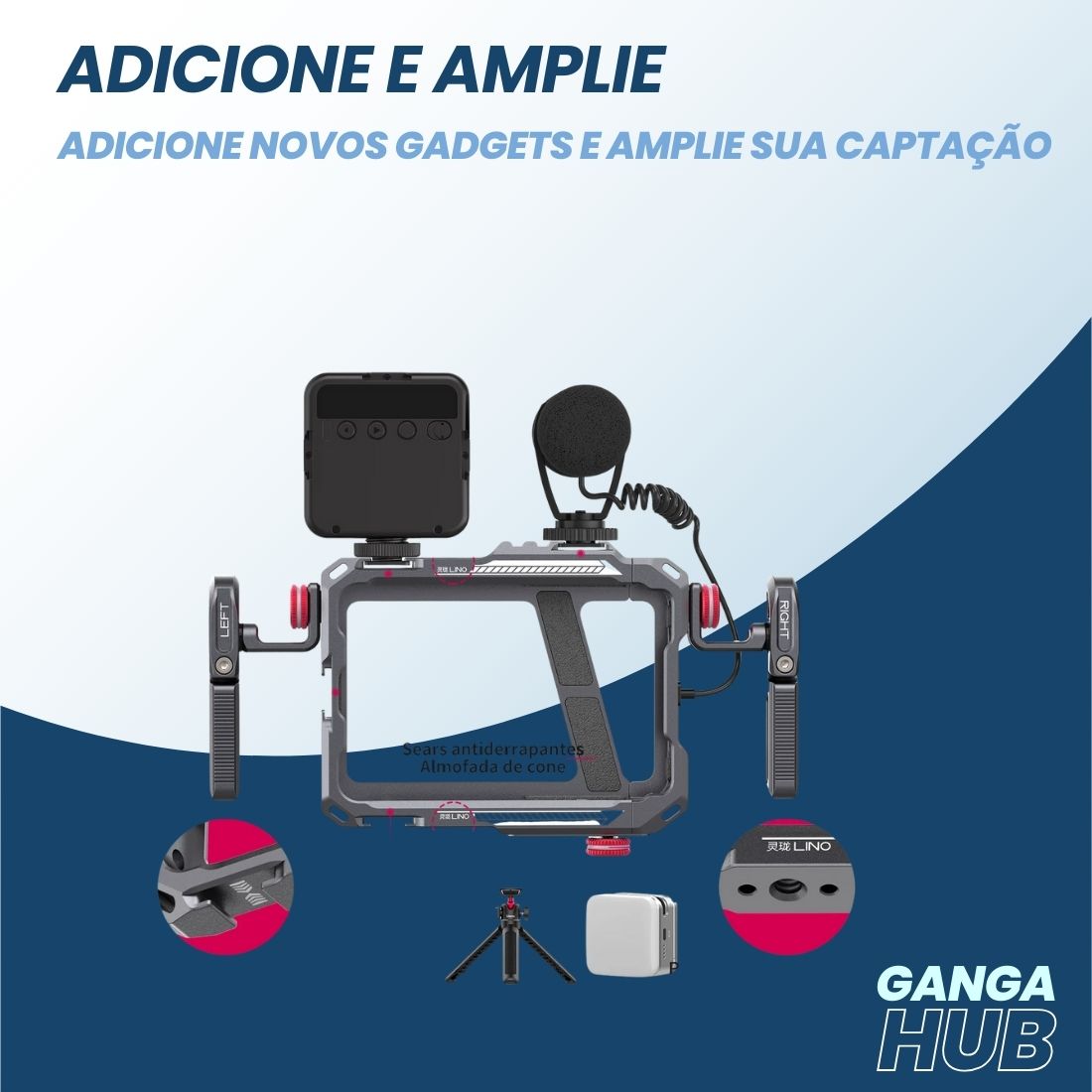 Ulanzi Lino Pro Cage - Gaiola Universal para Gravação e Conteúdo